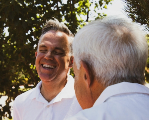 two men near trees